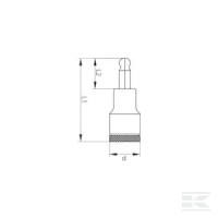 Nasadka imbus z kulką 1/2" 8 mm | poltechparts.pl