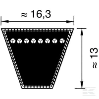 Pas klinowy Optibelt, SPB 17x1250 | poltechparts.pl