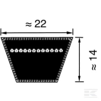 Pas klinowy Optibelt, C48 22x1215 | poltechparts.pl