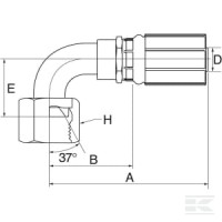 Końcówka 90° DN6-1/2" JIC | poltechparts.pl