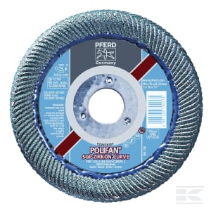 Tarcza szlifierska wachlarzowa, 125x22 mm K40 8 mm SGP-Zirkon-Curve Pferd