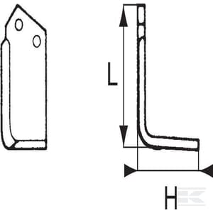 Nóż frezujący prawy 203x135x110mm 7mm pasuje do Kuhn