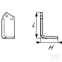 Nóż frezujący prawy 203x135x110mm 7mm pas… | poltechparts.pl