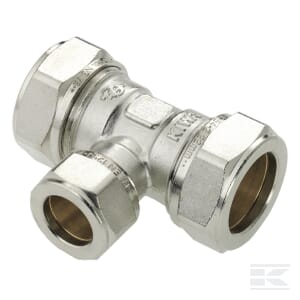 Trójnik redukcyjny 22x15x22 mm niklowany