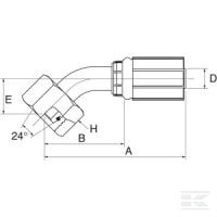 Końcówka 45° DN8-M18x1.5 | poltechparts.pl