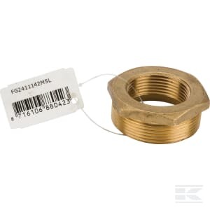 Redukcja mosiężna gwint wewnętrzny 1 1/4" x gwint zewnętrzny 2"