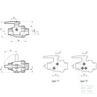 Zawór kul. T4 2-dr.z przedł. | poltechparts.pl