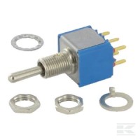 Przełącznik, mały, MOM-OFF-MOM 2-biegunowy | poltechparts.pl
