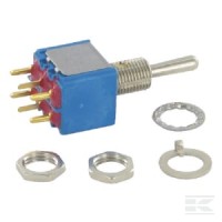 Przełącznik, mały, MOM-OFF-MOM 2-biegunowy | poltechparts.pl