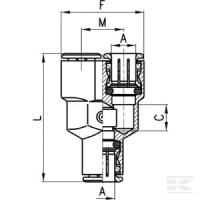 Szybkozłącze trójnik Y | poltechparts.pl