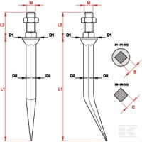 Zęby br. zaokr. M16 16 mm Vk. | poltechparts.pl