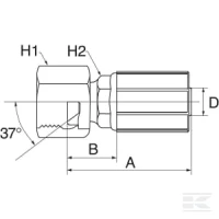 Końcówka DN13-1-1/16" JIC | poltechparts.pl