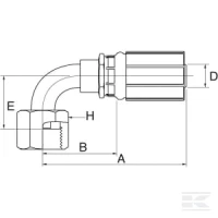 Końcówka 90° DN6-9/16" ORFS | poltechparts.pl