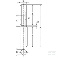 Zawias toczony do wspawania 180x20 mm cza… | poltechparts.pl