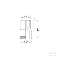 Nasadka Torx-E 1/2" Gedore, E-18 | poltechparts.pl