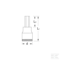 Klucz imbusowy przedłużany 1/2" Gedore, 5… | poltechparts.pl