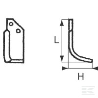 Nóż frezujący lewy 165x90x50mm 8mm pasuje… | poltechparts.pl
