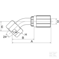 Końcówka 45° DN13-M22x1.5 | poltechparts.pl