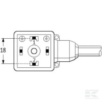 Wtyczka 18 mm z przewodem 1.5 m | poltechparts.pl