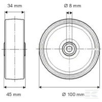 Koło 100 mm | poltechparts.pl