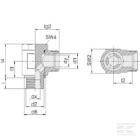 Złącze Banjo 1/2" BSP - M22x.15 14S | poltechparts.pl