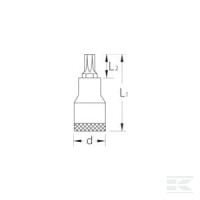 Nasadka Torx 3/8" Gedore, T40 | poltechparts.pl