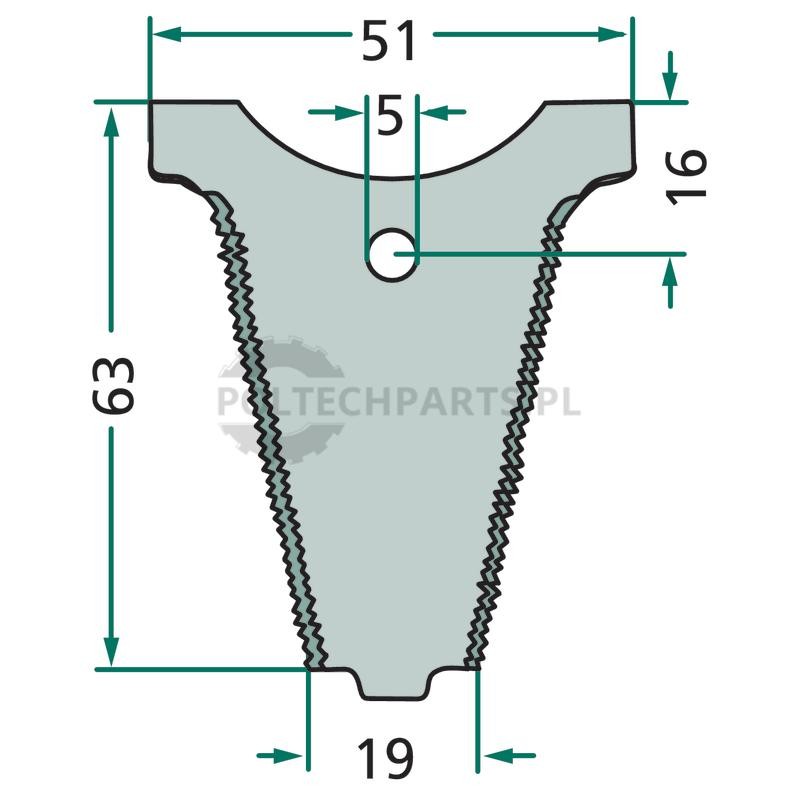 Stalka bagnetu - 525M 19 742 - Sklep rolniczy PoltechParts