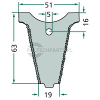 Stalka bagnetu - 525M 19 742 - Sklep rolniczy PoltechParts