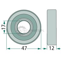 Rolka jezdna - 64706215027F - Sklep rolniczy PoltechParts