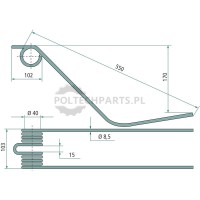 Palec zgrabiarki pokosowej - 525525148 - Sklep rolniczy PoltechParts