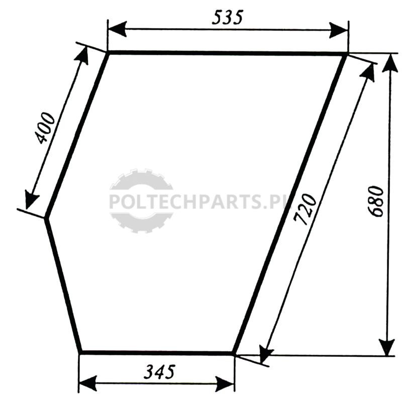 Szyba drzwi dolna | poltechparts.pl