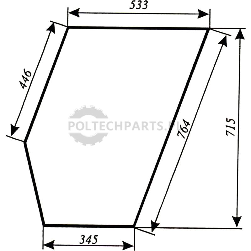 Szyba drzwi dolna | poltechparts.pl