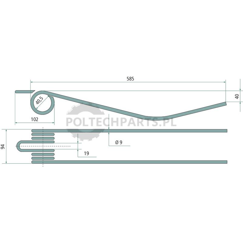 Palec zgrabiarki pokosowej - 525525157 - Sklep rolniczy PoltechParts
