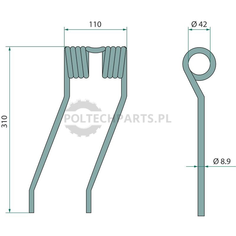 Palec zgrabiarki pokosowej - 525525176 - Sklep rolniczy PoltechParts