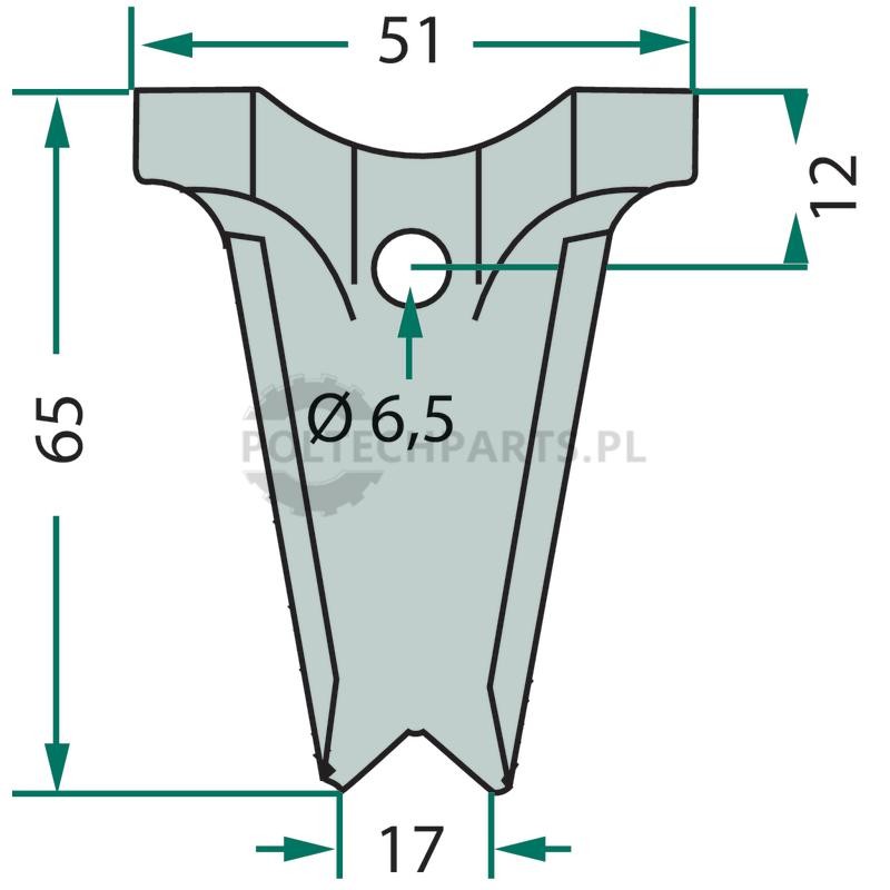 Stalka bagnetu - 525443300112 - Sklep rolniczy PoltechParts
