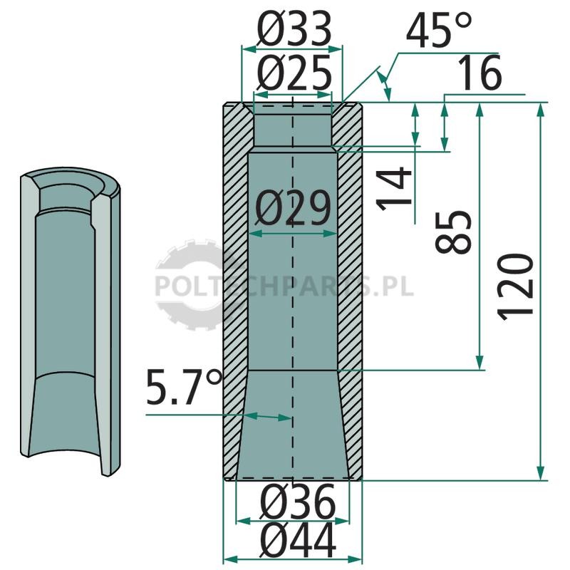 Tuleja do przyspawania | poltechparts.pl