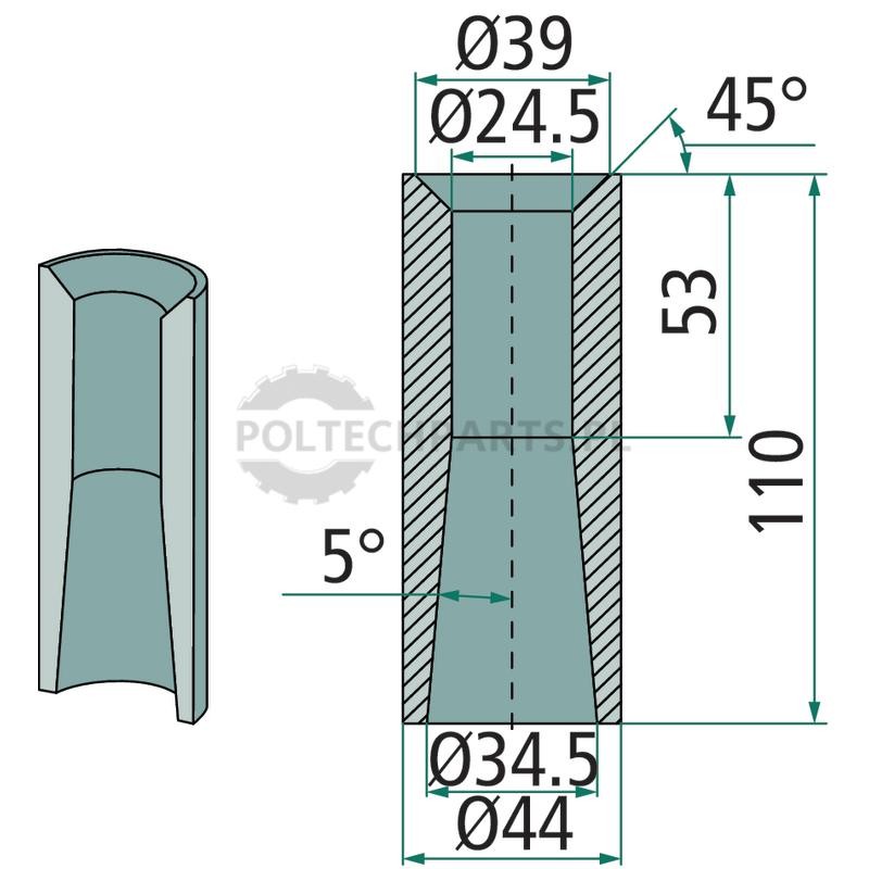 Tuleja do przyspawania | poltechparts.pl
