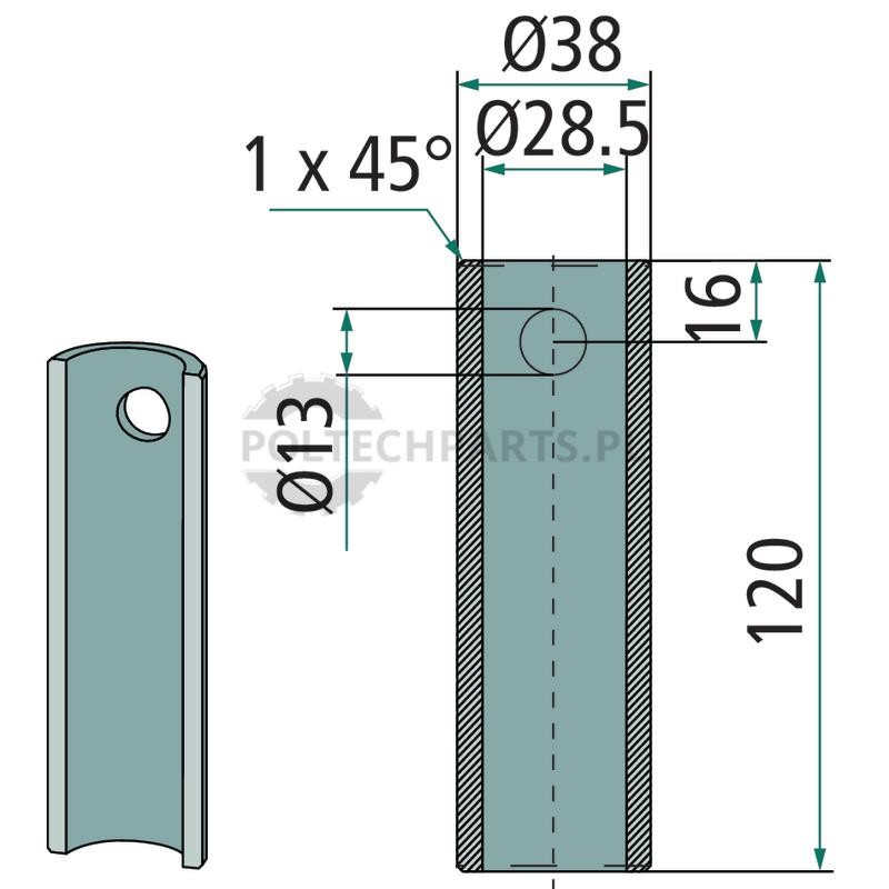 Tuleja do przyspawania | poltechparts.pl
