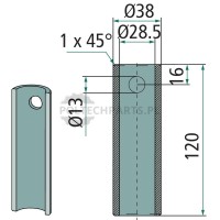 Tuleja do przyspawania | poltechparts.pl