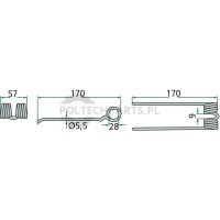 Palec podbieracza - 52502-128199/10 - Sklep rolniczy PoltechParts