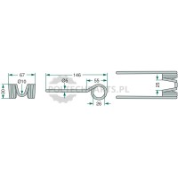 Palec podbieracza - 52503-020350/10 - Sklep rolniczy PoltechParts