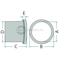 Tuleja 50/33 mm | poltechparts.pl