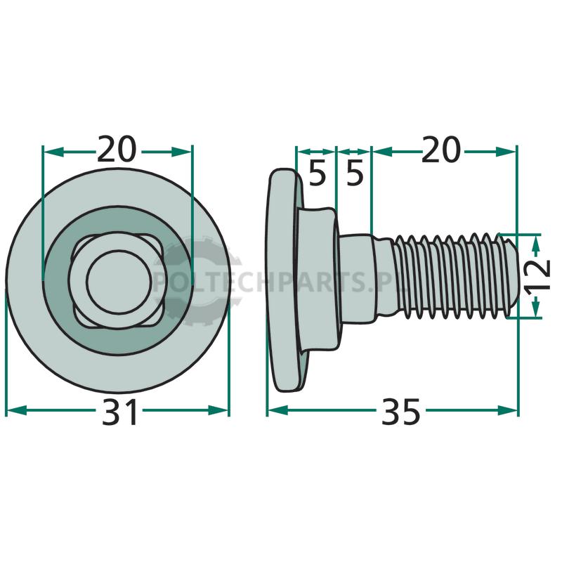 VPE25 Klingenschraube - 12404034 - Sklep rolniczy PoltechParts