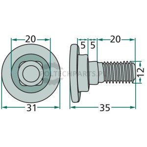 VPE25 Klingenschraube