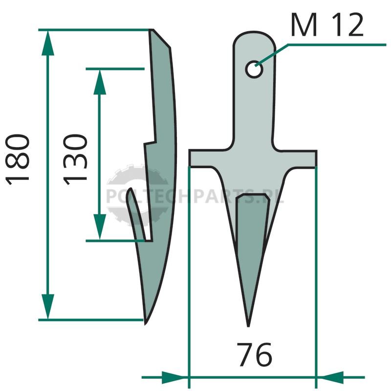 Bagnet pojedynczy - 525F 419 - Sklep rolniczy PoltechParts