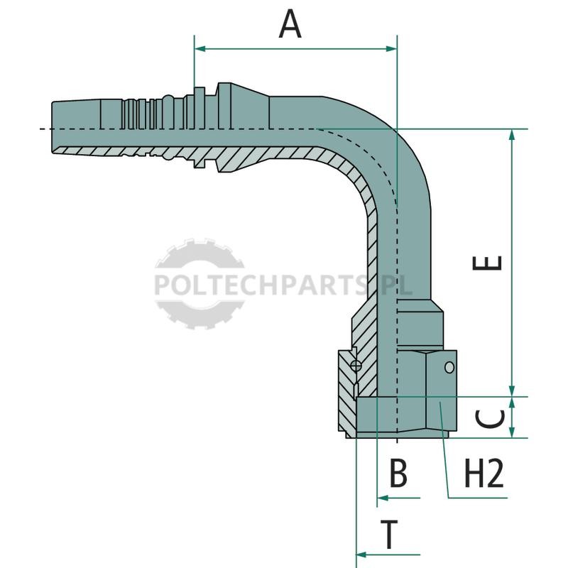 PN 20 ORFS 1.3/16" 90° IL | poltechparts.pl