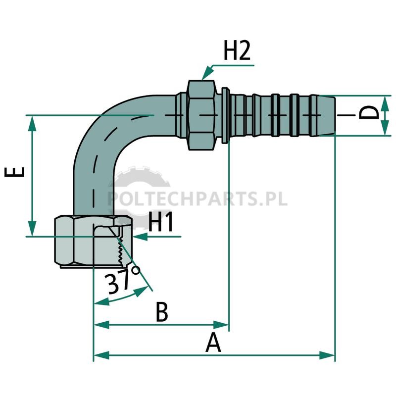 PNB 12 DKJ 3/4" 90°M | poltechparts.pl