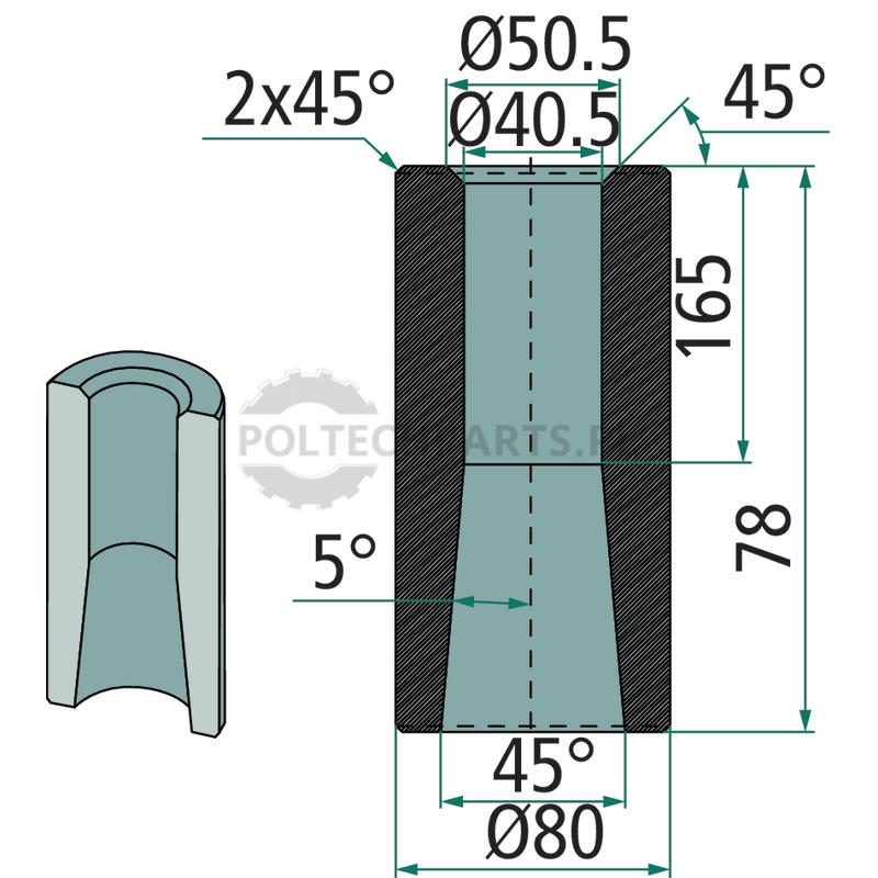 Tuleja do przyspawania | poltechparts.pl