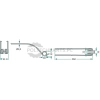 Palec zgrabiarki pokosowej - 525160111/10 - Sklep rolniczy PoltechParts