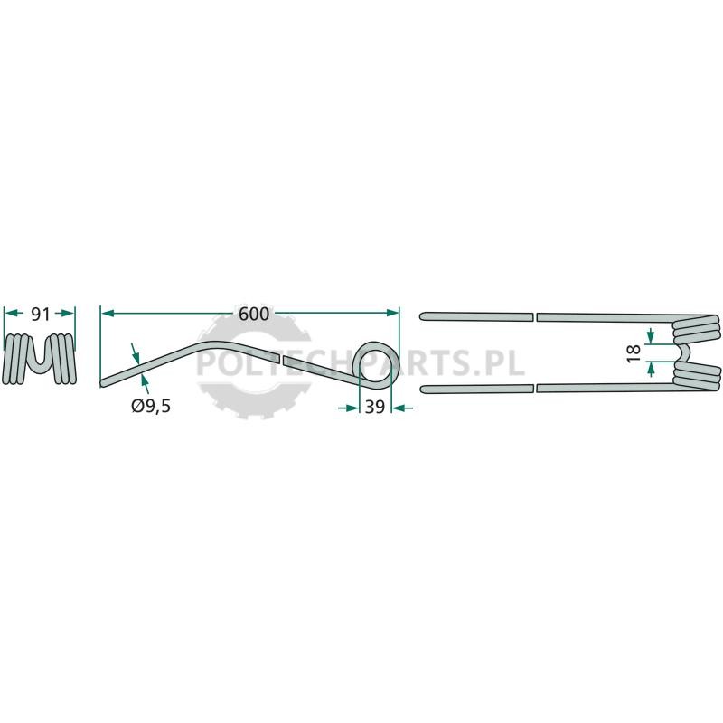 Palec zgrabiarki pokosowej - 525160313/10 - Sklep rolniczy PoltechParts